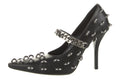 $1595 GIVENCHY LEATHER PUMPS WITH SILVER TONE HOOPS  SZ 6 36