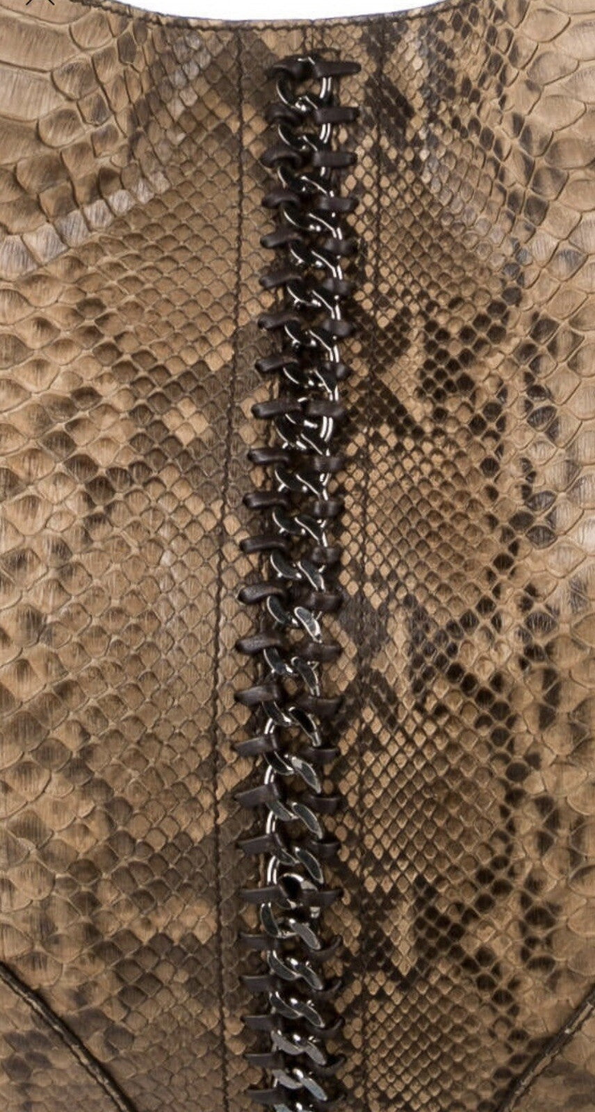 $1440 ROBERTO CAVALLI PYTHON SNAKESKIN HOBO BAG