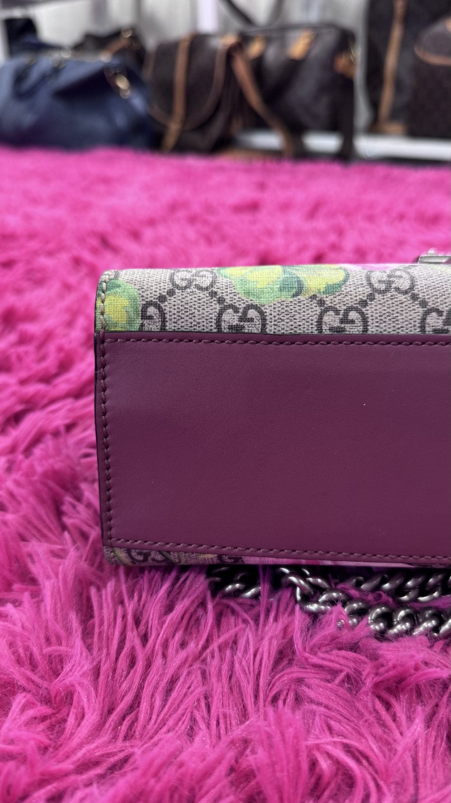 Gucci Padlock Shoulder Bag Blooms Print GG Coated Canvas Medium