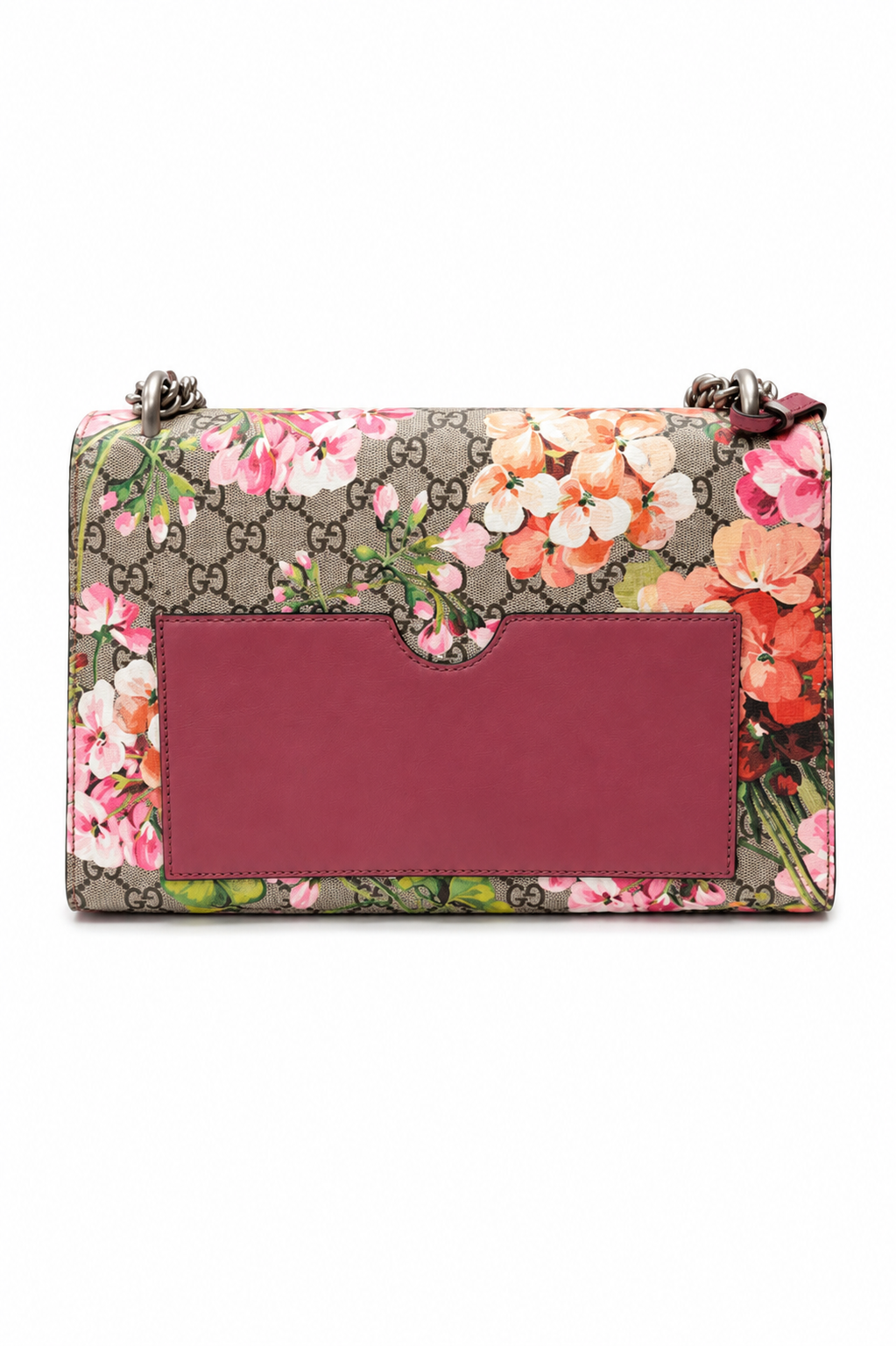 Gucci Padlock Shoulder Bag Blooms Print GG Coated Canvas Medium