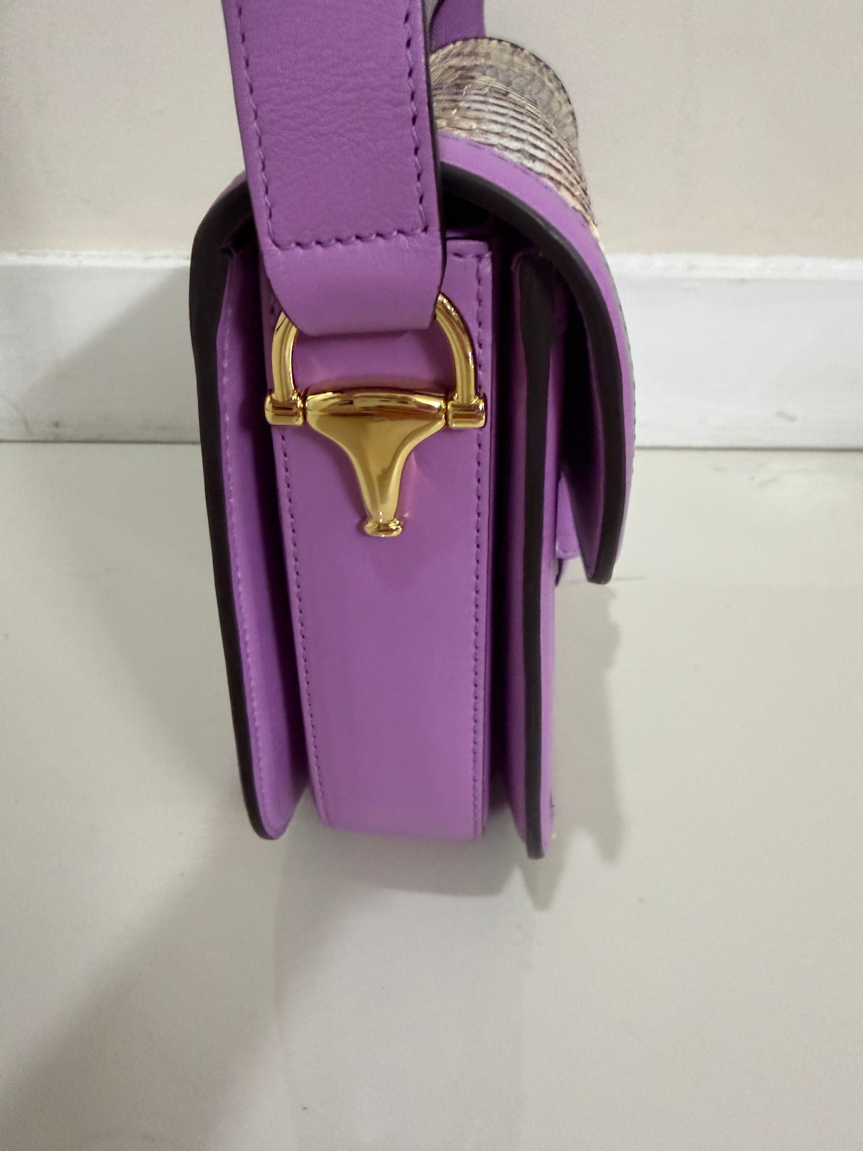 Gucci NWT Python and Ostrich 1955 shoulder bag